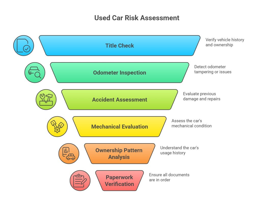 used car risk assessment checklist infographic